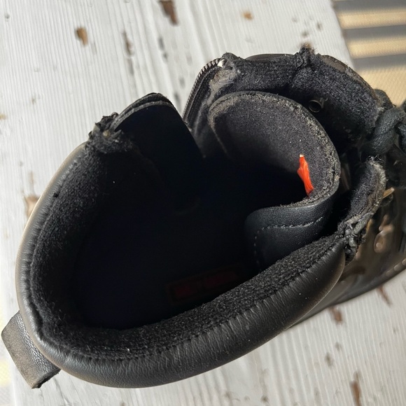 Women’s Harley Davidson Black Leather Riding Boots Sz 7 1/2 SIDE ZIP - Picture 6 of 11